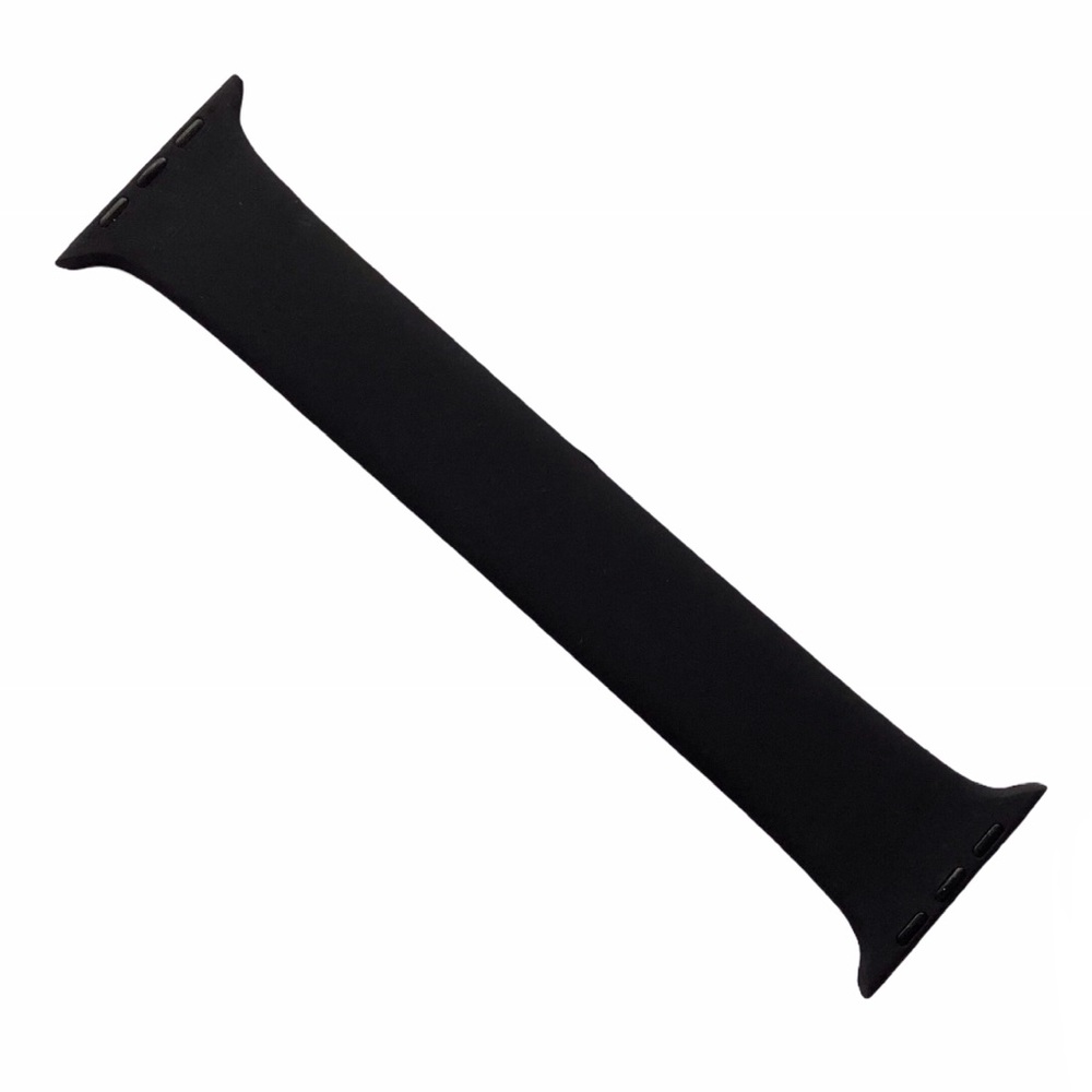 NEW BLACK Silicone SOLO Loop Band Apple Watch Band 44/45mm Size 5